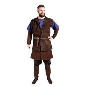 Mytholon Medieval Collection Orthello Suede Leather Vest XL Brown NWT